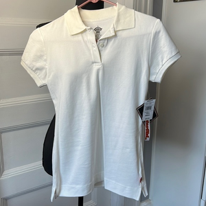 DICKIES GIRL SIZE S WHITE POLO SHIRT‎ NEW WITH TAGS